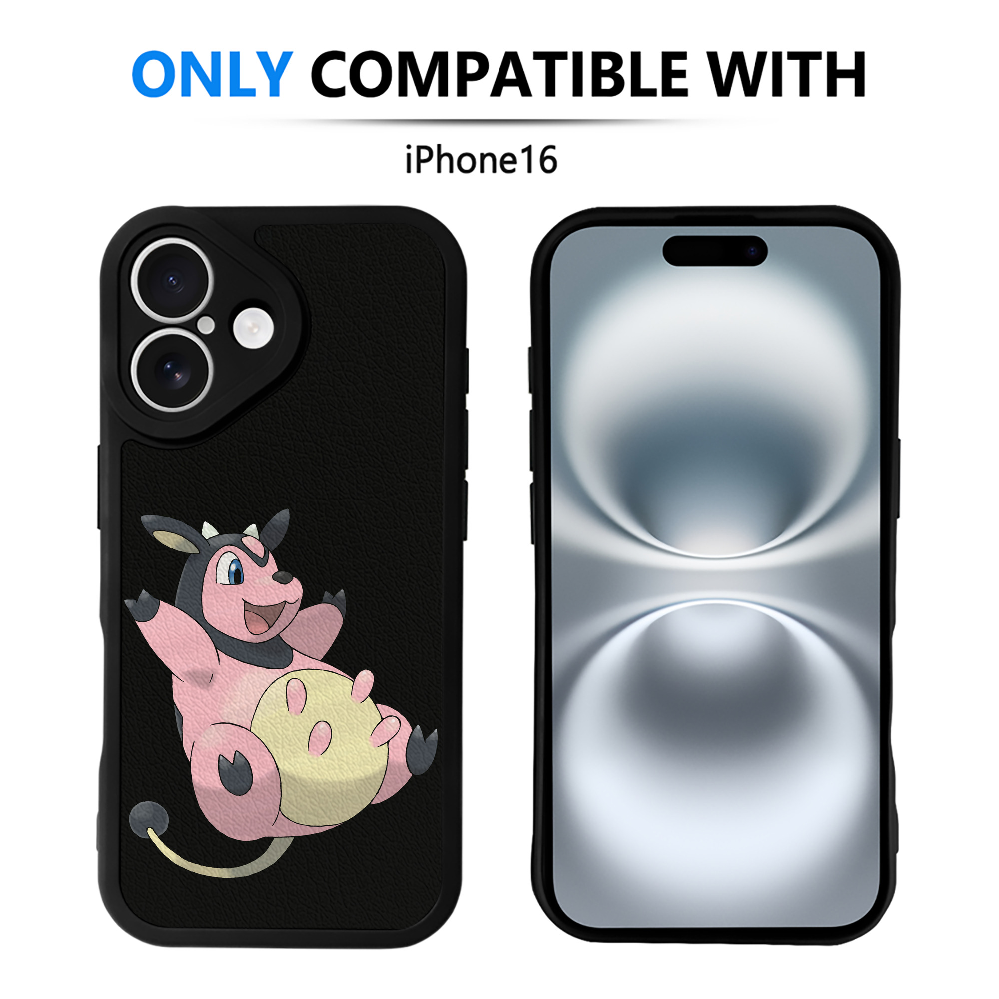 （画像用） ポケットモンスター Pokémon 【iPhone 16シリーズ対応】シリコンスマホケース（レザー調） 材質：シリコン